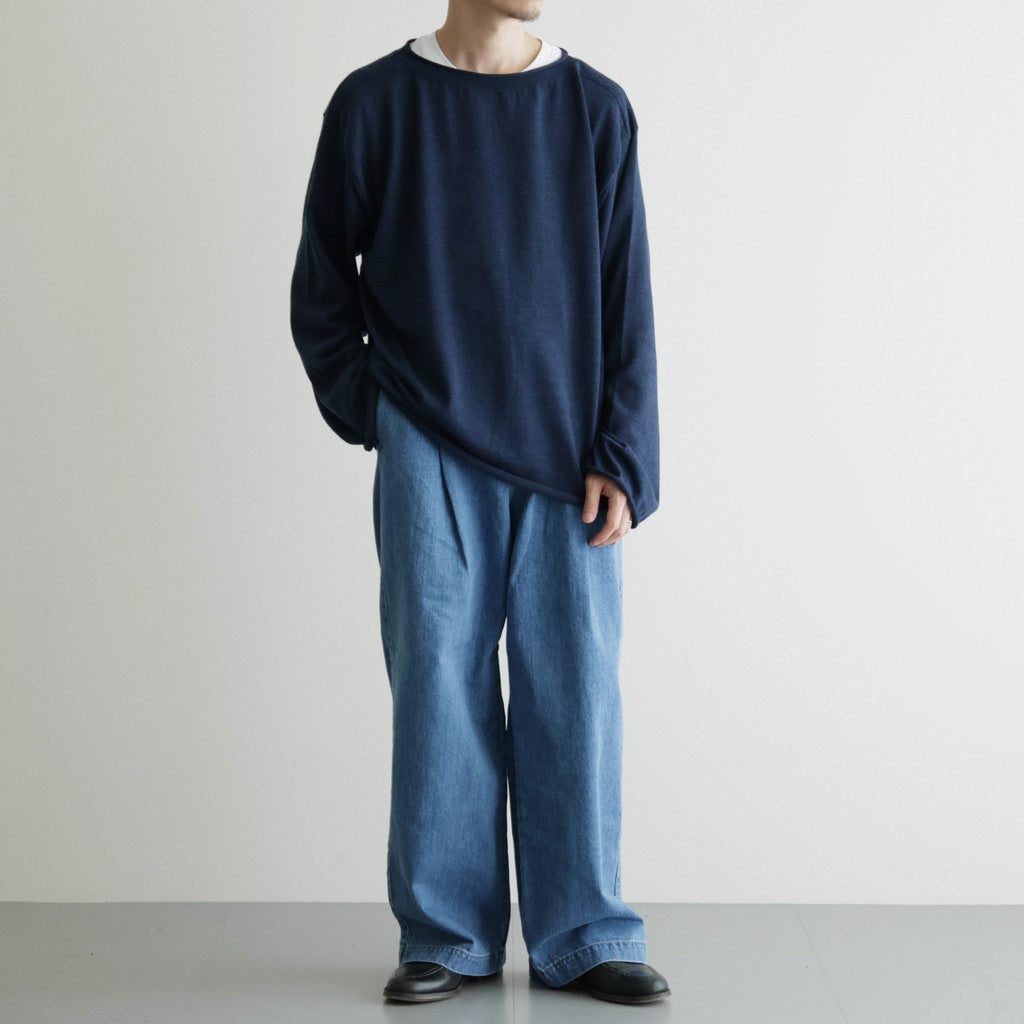 Suvin Wool Basque Shirt #MIX NAVY [NEP-AW2623]