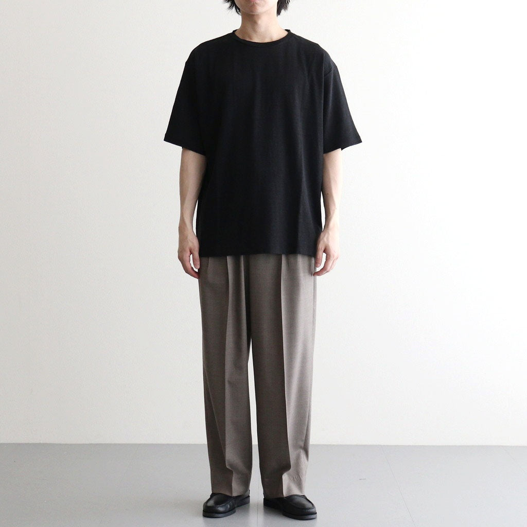 NORMANDY LINEN T-SHIRT #BLACK [BN-26SM-071]
