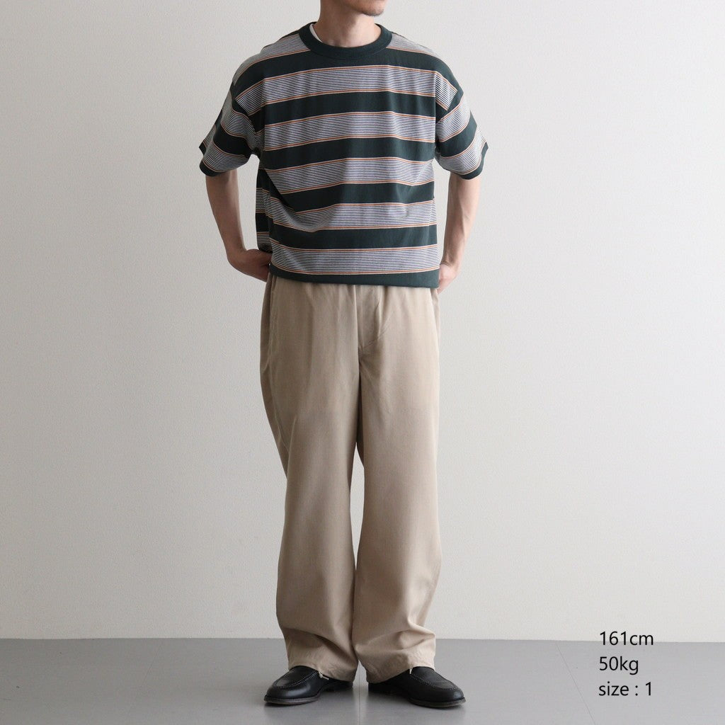 BORDER SS TOP #FOREST x S,BROWN [PMAV-CS04]