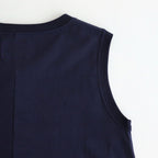 Cotton Jersey Sleeveless Flared Dress #Navy [N25SF060]