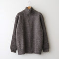British Wool Half Zip Knit Made by macalastair #Light Graphite×Gritstone [6033-1301]