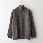 British Wool Half Zip Knit Made by macalastair #Light Graphite×Gritstone [6033-1301]