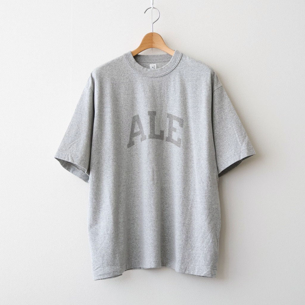 ALE-Y 88/12 Print Tee WIDE #HeatherGrey×Fade/Grey-PT [bROOTS25S36S26A]