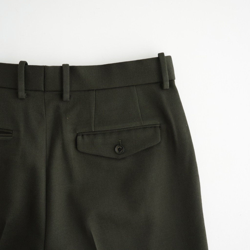 FLAT FRONT WIDE TROUSERS #D.OLIVE [A26C15PT02C]