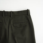 FLAT FRONT WIDE TROUSERS #D.OLIVE [A26C15PT02C]