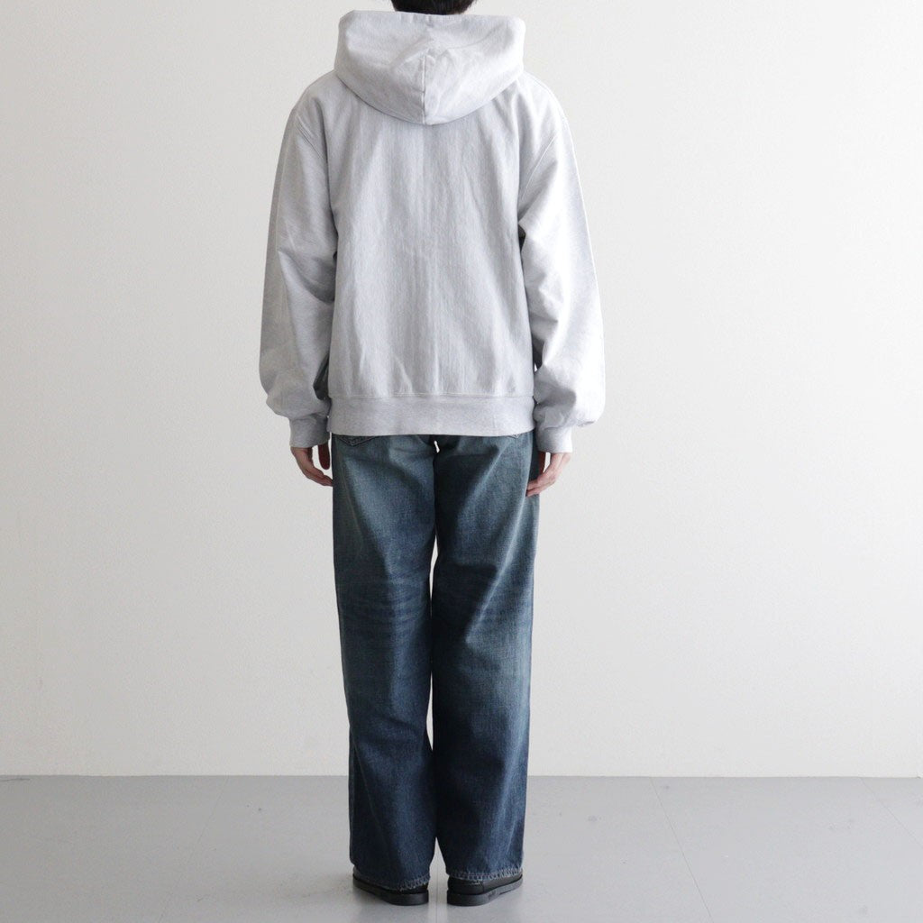 Thin-Sweat Hoodie Zip #HeatherWhite [bROOTS25S24S26]