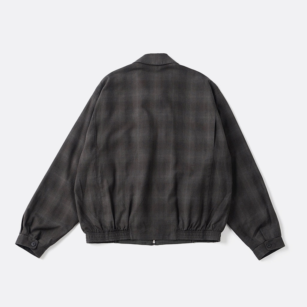 PLEATED-POCKET RICKY JACKET #PEWTER PLAID [261OJ-JK07]