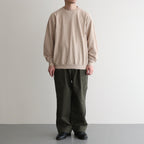 SEED STITCH LONG SLEEVE TOP #SAND BEIGE [PMAT-CL03]