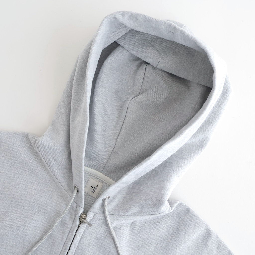 Thin-Sweat Hoodie Zip #HeatherWhite [bROOTS25S24S26]