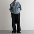 W/Li 2tuck Wide Tapered Trousers #BLACK [NEP-SS2503M]