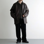 Steer Leather Coverall #DarkBrown [BHS25F002F26]
