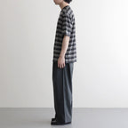 TRIPLE PLEATED WIDE TROUSERS #CHARCOAL [A26A15PT03C]
