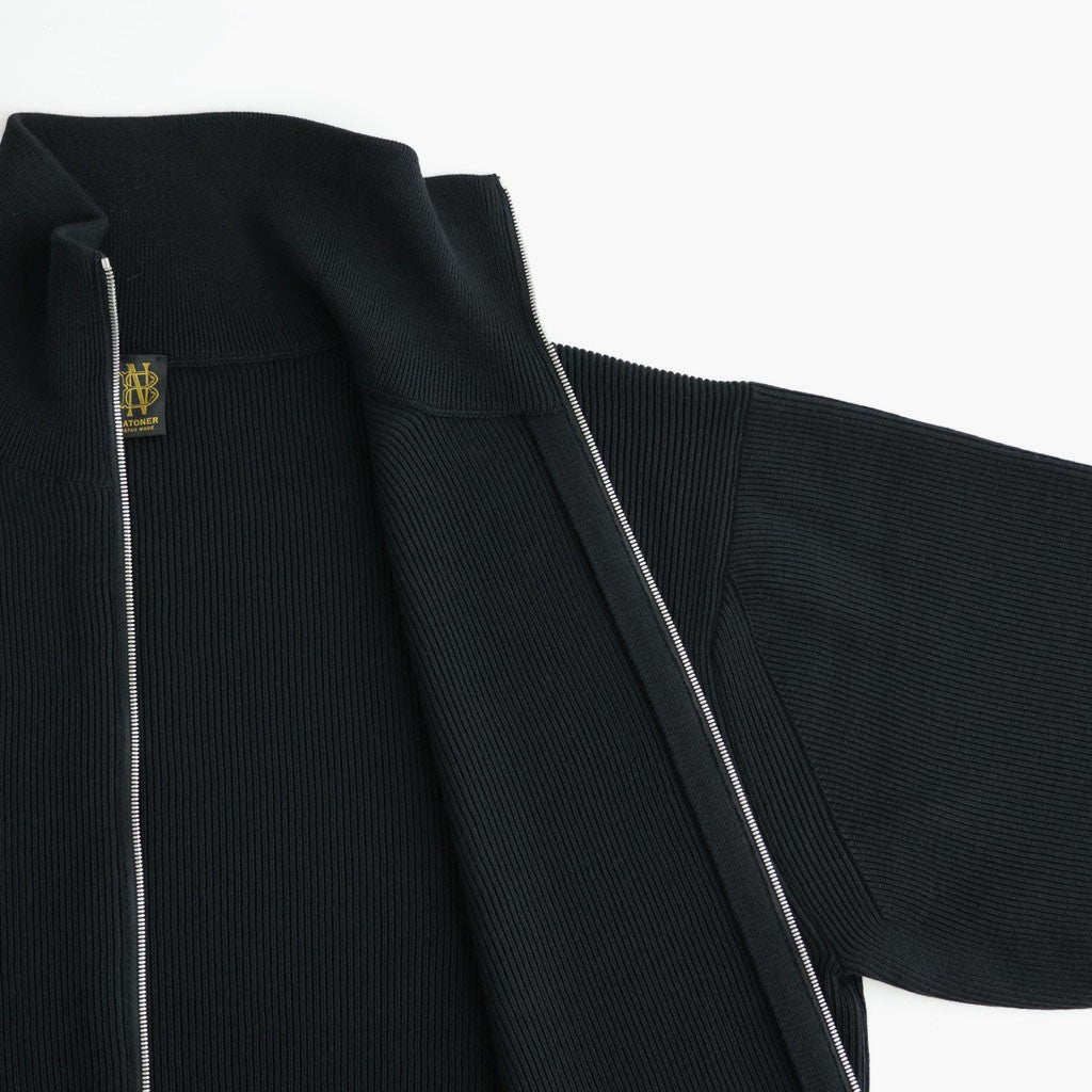 HARD TWIST WOOLRIB DRIVERS KNIT #BLACK [BN-26FM-033]