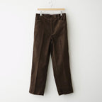 MIXED-WALE CORDUROY NOTUCK SLACKS #BROWN [26W-BIS-PT15]