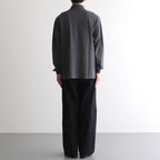 TRIPLE PLEATED EASY TROUSERS #BLACK [A25A05PT03C]