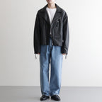 BAGGY RIDER JACKET #BLACK [SH-02-SW-COW-4]