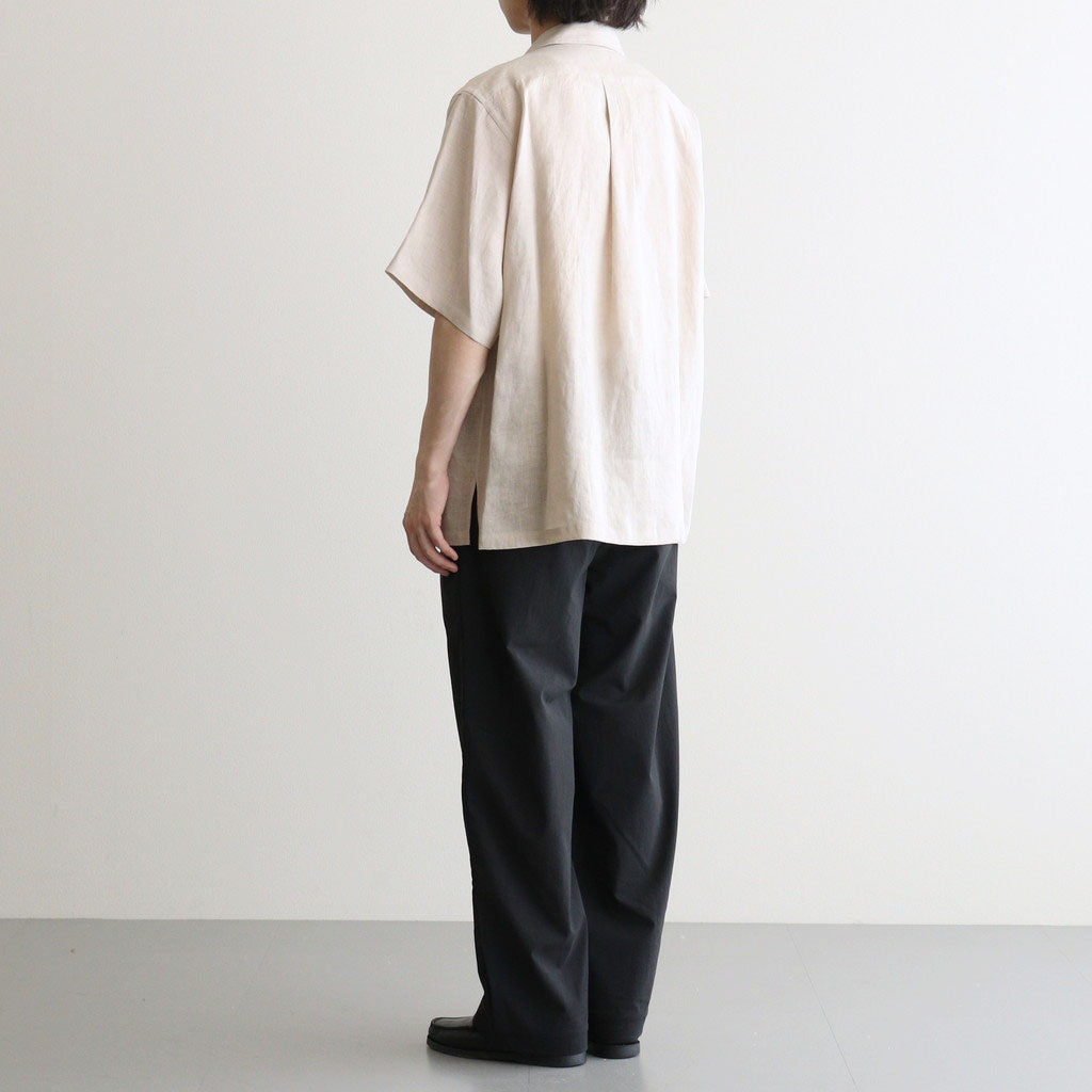 NEW OPEN COLLAR S/S SHIRT #TAUPE [A26B05SH01B]
