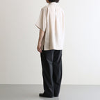 NEW OPEN COLLAR S/S SHIRT #TAUPE [A26B05SH01B]