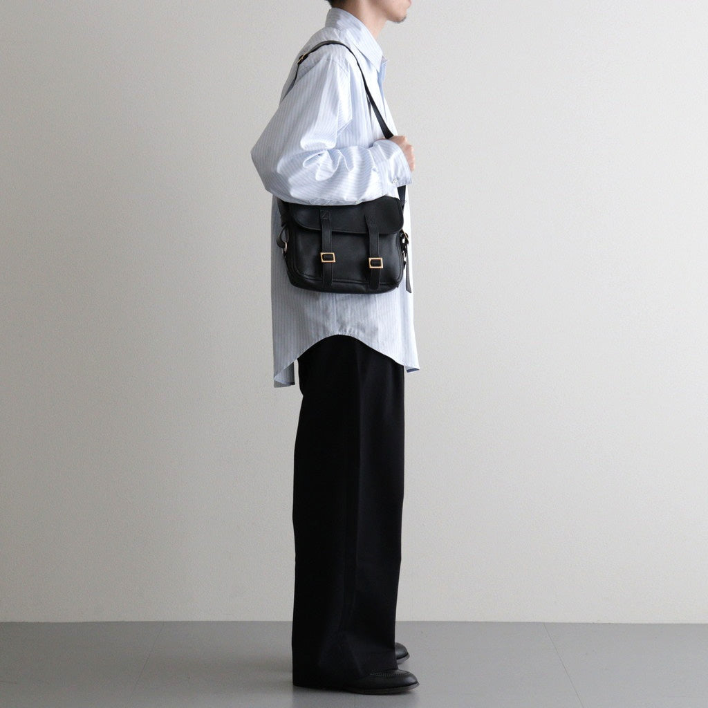 FLAP SHOULDER BAG S #BLACK [BG-31-COW-5]