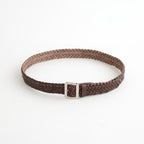 LEATHER MESH BELT #BROWN [PMAV-AC06]