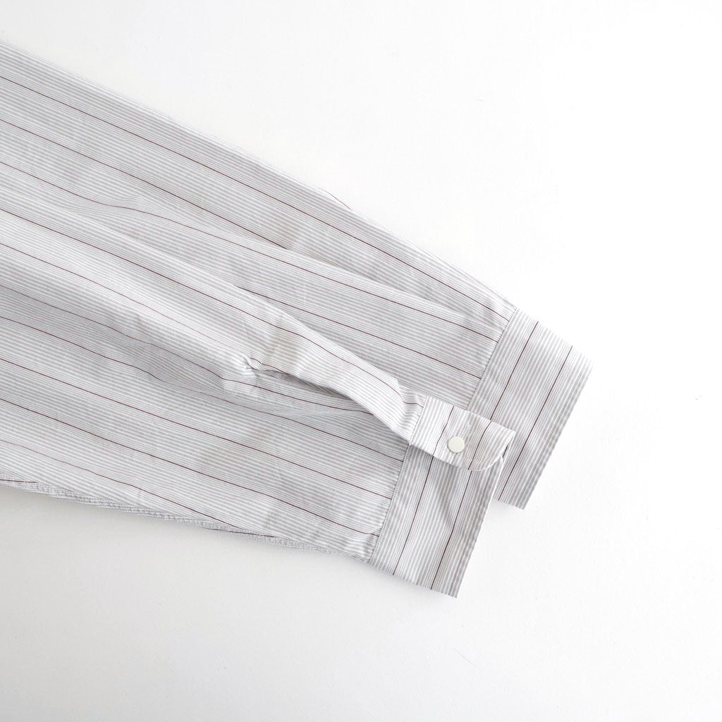 Regular Collar Stripe Wind Shirt #Gray [S26SG086]