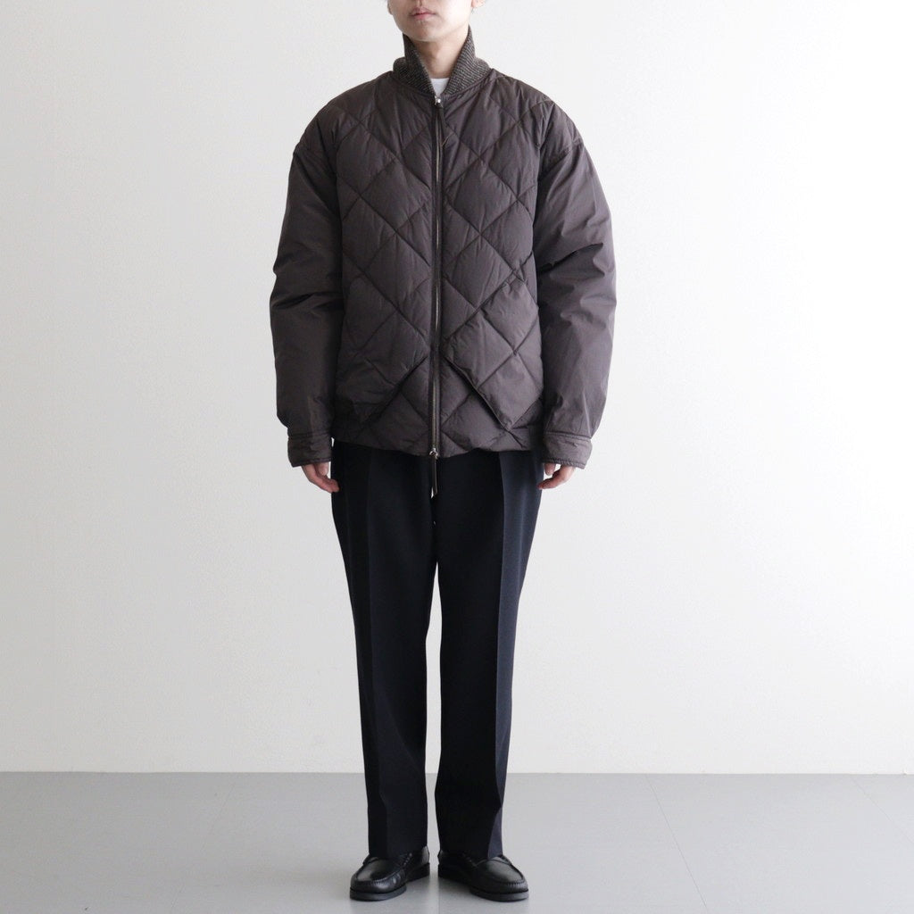 HIGH-COUNT SILK MITTEN PUFF JACKET #WHISKY [252OJ-JK13]