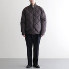 HIGH-COUNT SILK MITTEN PUFF JACKET #WHISKY [252OJ-JK13]