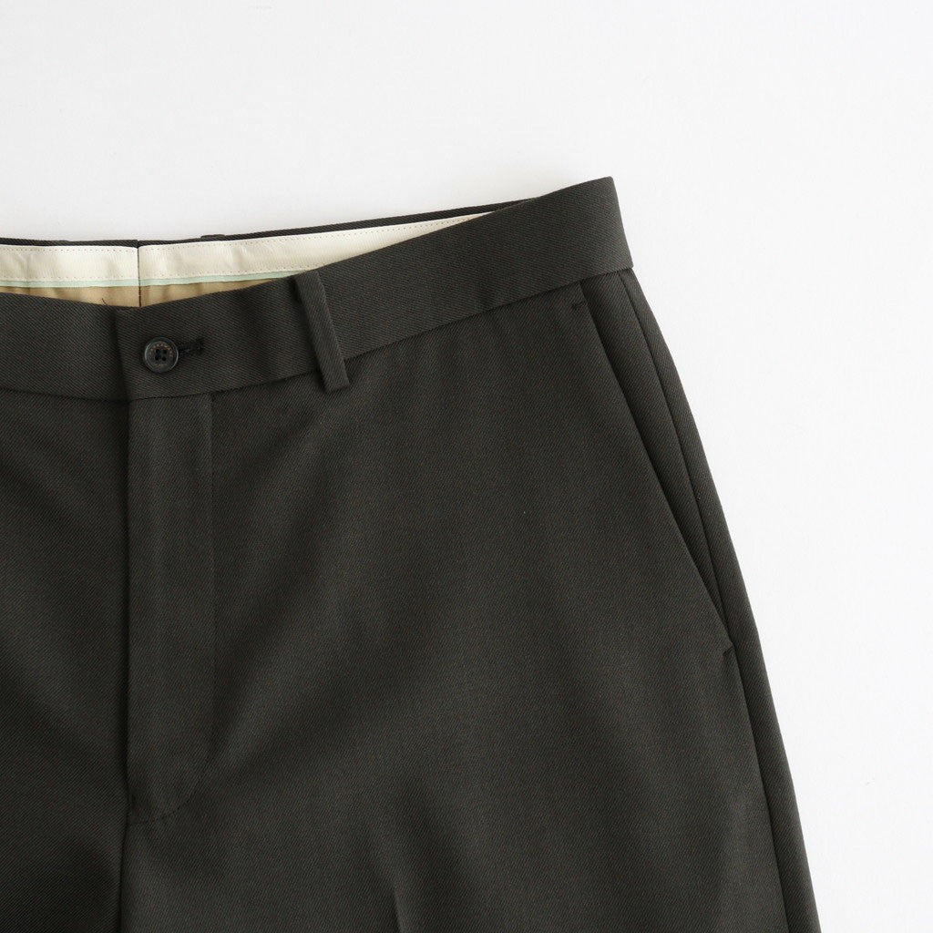 FLAT FRONT WIDE TROUSERS #DARK SAGE [A26C07PT03C]