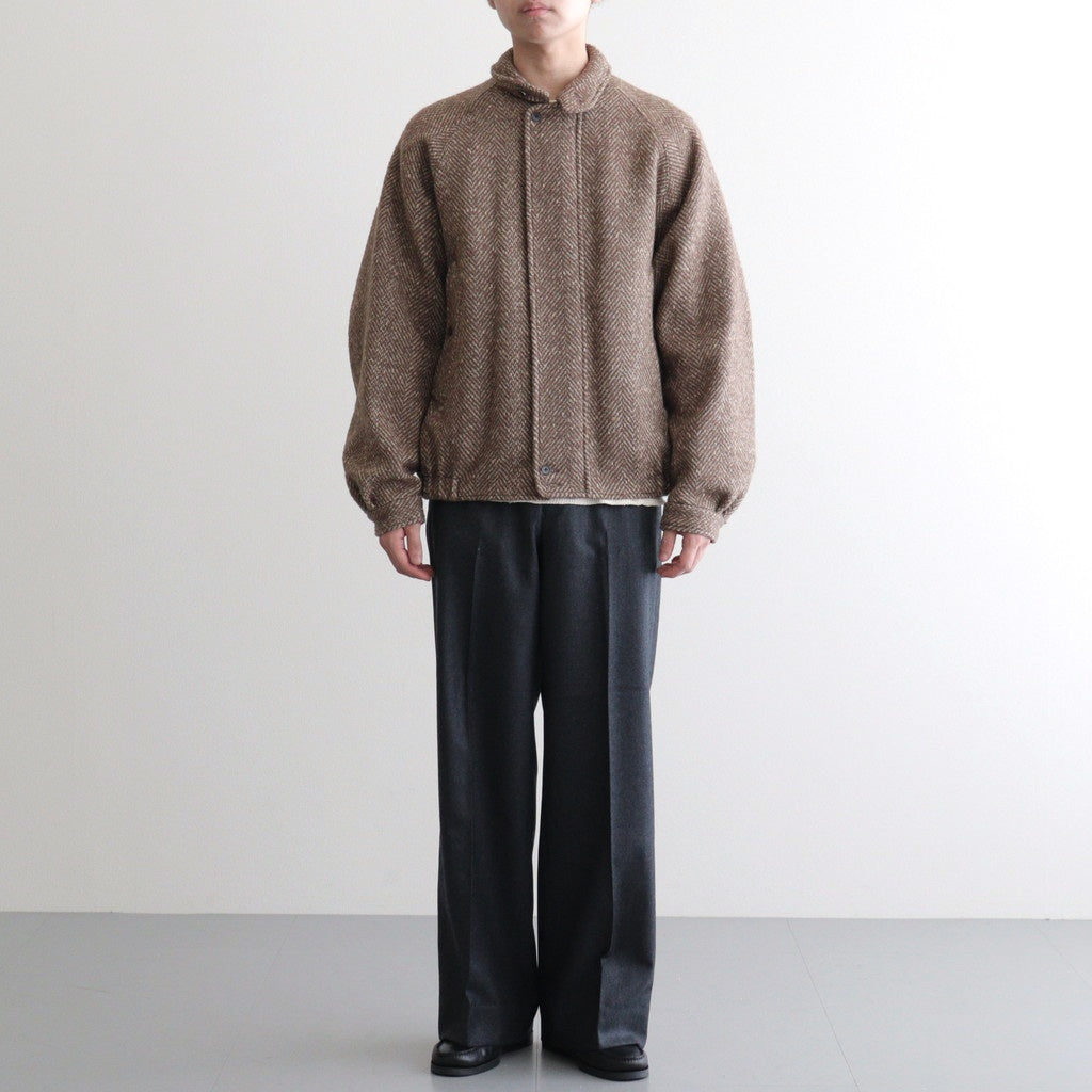 ROUND-COLLAR MOTORING JACKET #WHEAT [252OJ-JK04]