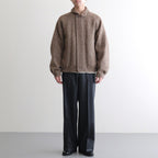 ROUND-COLLAR MOTORING JACKET #WHEAT [252OJ-JK04]