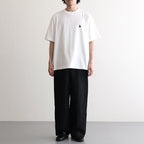 b Patch Tee WIDE #White×Charcoal [bROOTS25S34S26C]