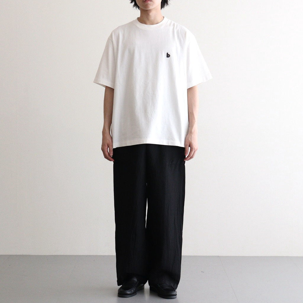 b Patch Tee WIDE #White×Charcoal [bROOTS25S34S26C]