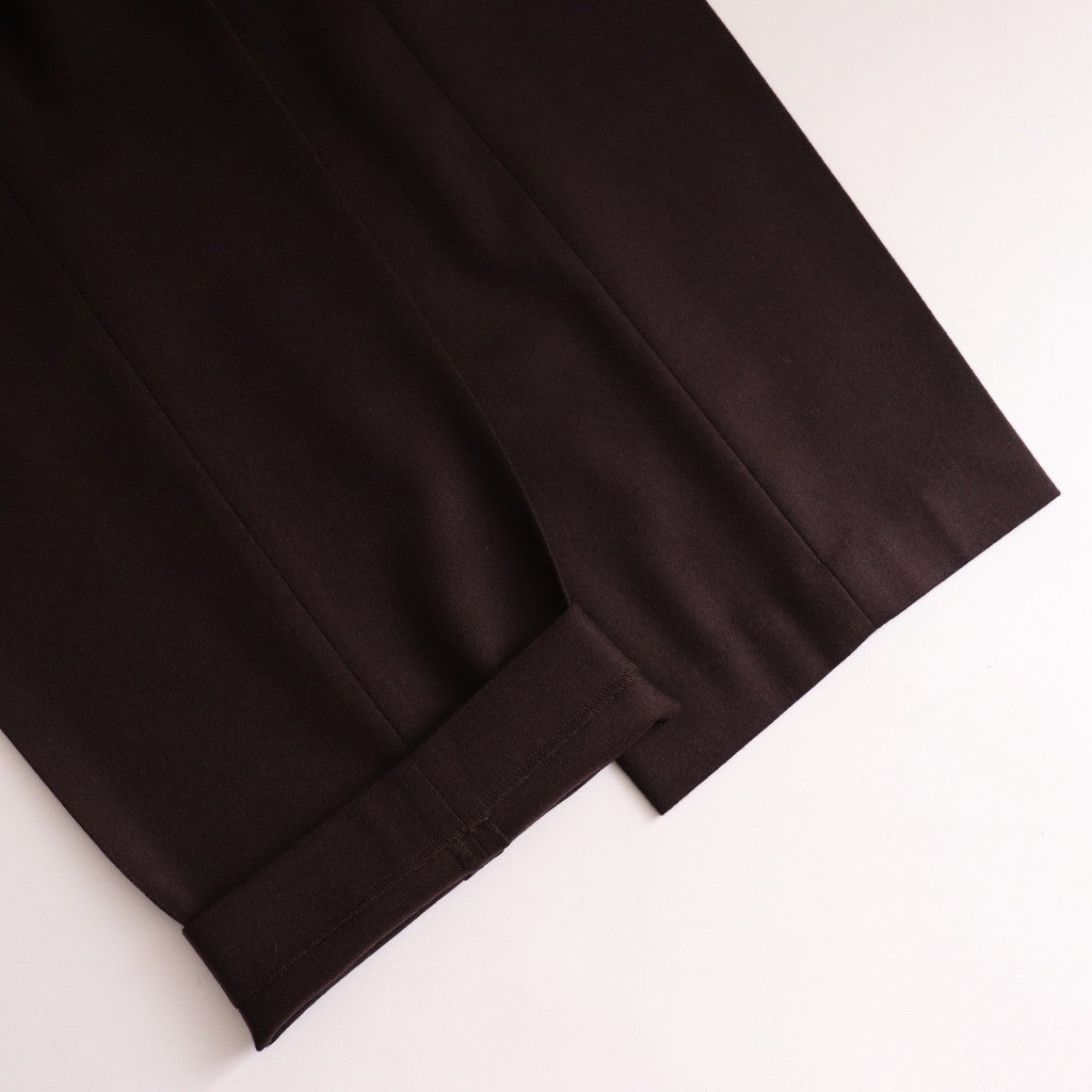 FLAT TAPERED TROUSERS #DARK BROWN [A24C17PT01C]