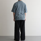 W/Li 2tuck Wide Tapered Trousers #BLACK [NEP-SS2503M]