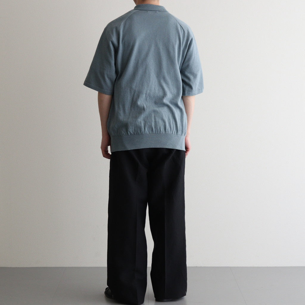 W/Li 2tuck Wide Tapered Trousers #BLACK [NEP-SS2503M]