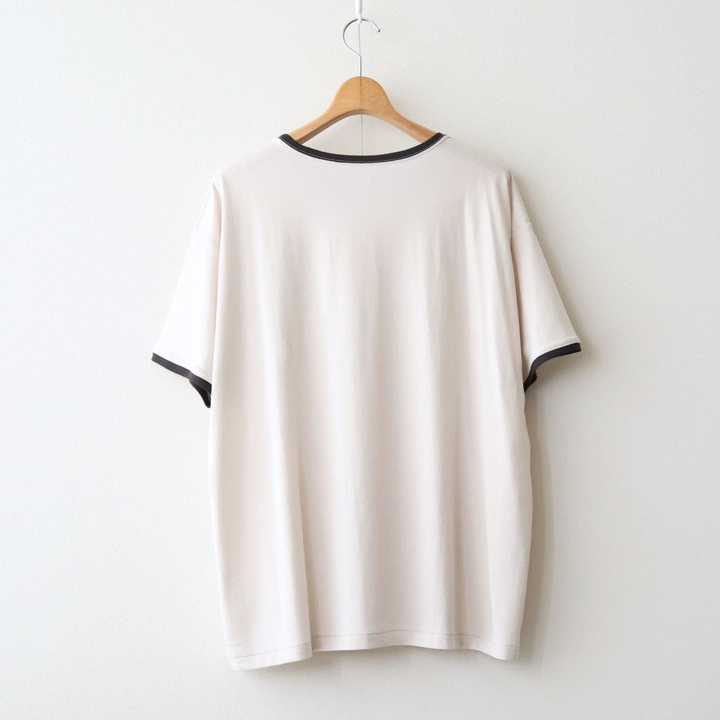 PIMA MOKLODI RINGER TEE #STONE × BROWN [26S-BIS-CS61]