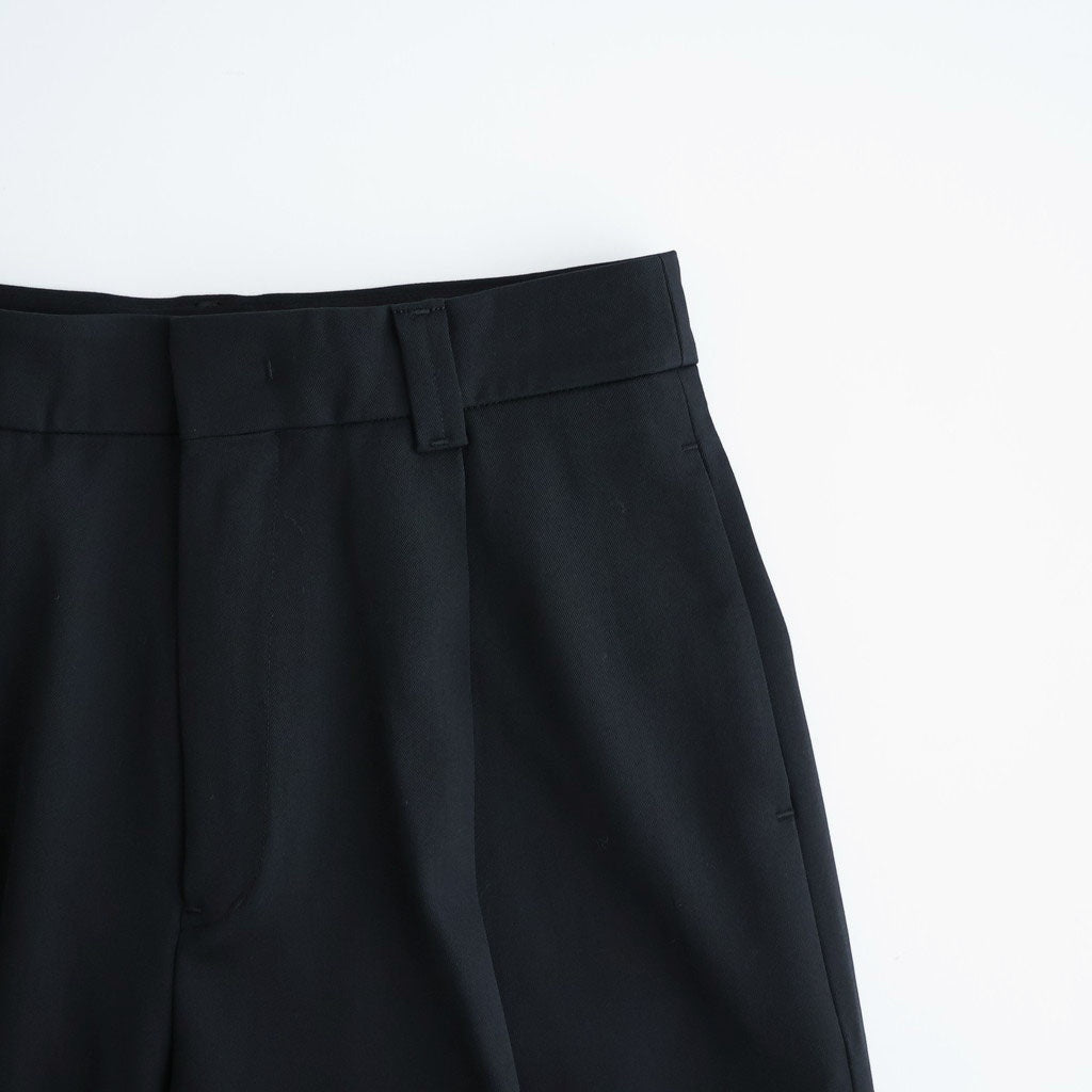 Wool Gabardine Wide Trousers #BLACK [NEP-AW2655]