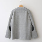 BLENDED KEMPI WOOL RAPEL CARDY #PEWTER [252OJ-KN03]
