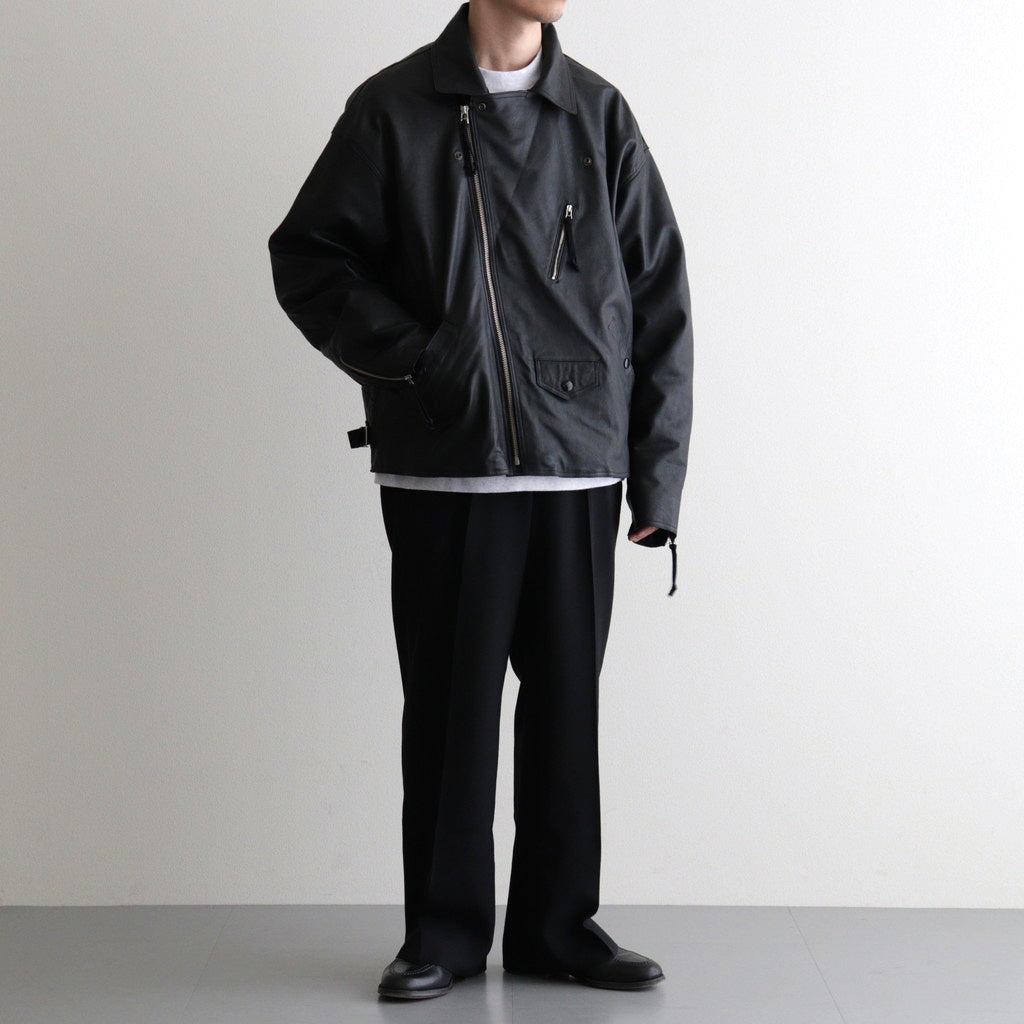 BAGGY RIDER JACKET #BLACK [SH-02-SW-COW-4]