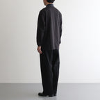 CLASSIC FIT DOUBLE PLEATED TROUSERS #BLACK [A25A05PT01C]