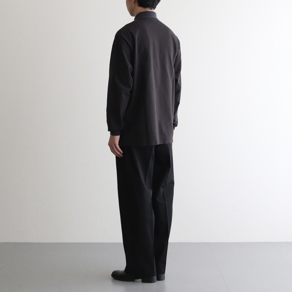 CLASSIC FIT DOUBLE PLEATED TROUSERS #BLACK [A25A05PT01C]