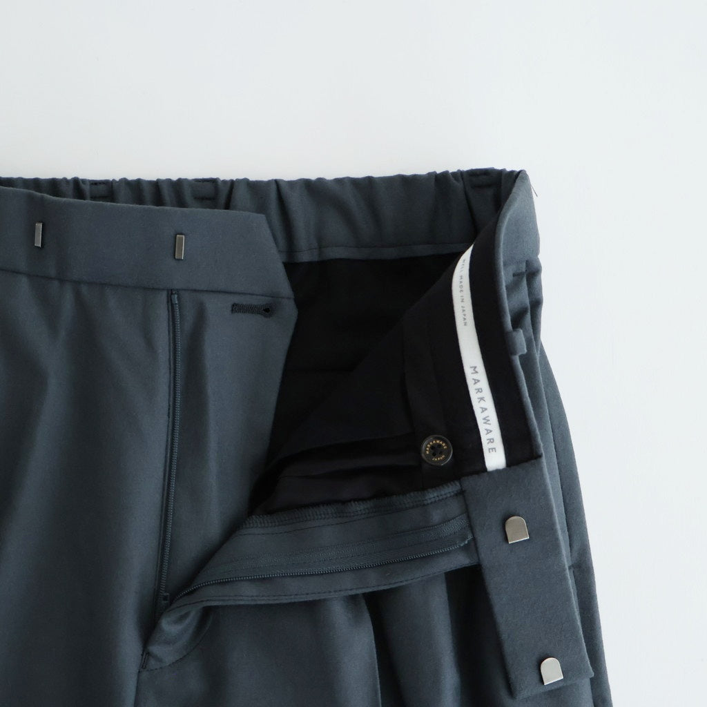 DOUBLE PLEATED WIDE TROUSERS #FOREST GRAY [A25C15PT02C]