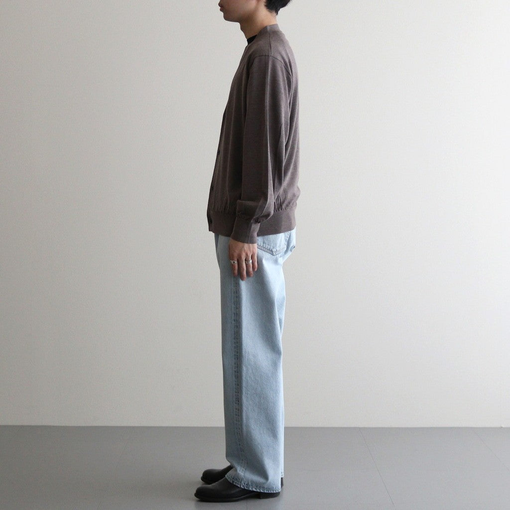 Wool Cashmere Silk Knit Cardigan #HeatherBeige [BHS24F022]