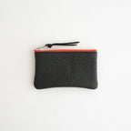 qualquer coisa pouch mini - taurillon #black×red