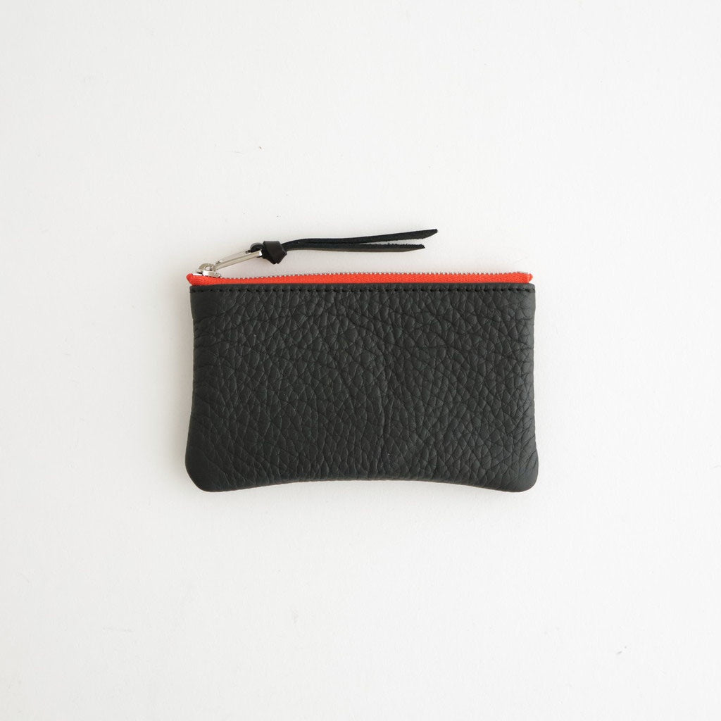 qualquer coisa pouch mini - taurillon #black×red