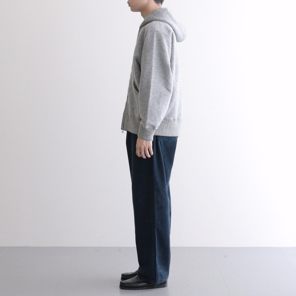 ZIP-FRONT ATHLETIC HOODIE #PEWTER [252OJ-CT06]