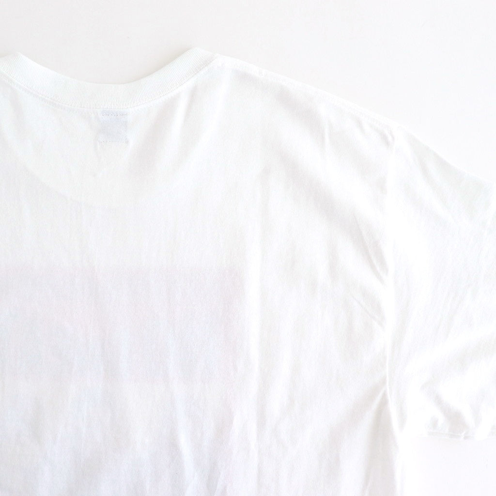 SHORT SLEEVE PRINT-T "NO SWEAT" #WHITE [DNA25T03]