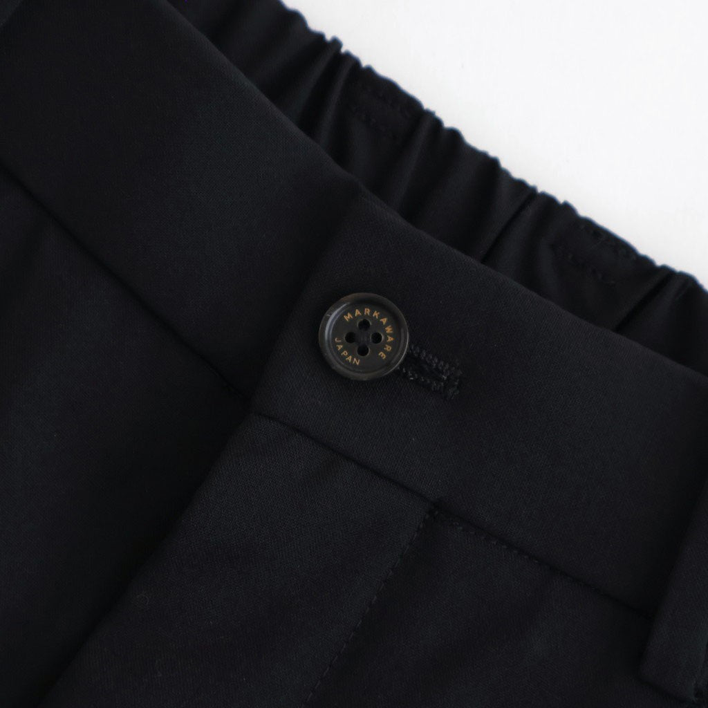 TRIPLE PLEATED WIDE TROUSERS #BLACK [A26A15PT03C]