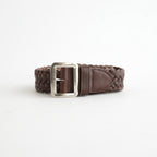 LEATHER MESH BELT #BROWN [PMAV-AC06]