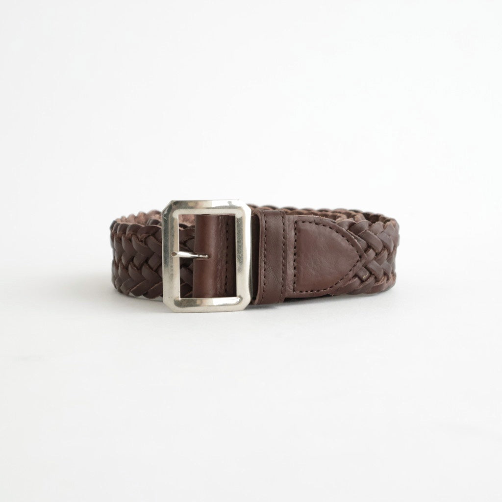 LEATHER MESH BELT #BROWN [PMAV-AC06]